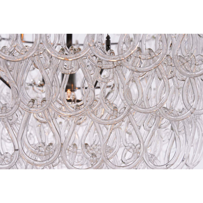 Tessa 7 - Light Tiered Chandelier, Clear, Oil Rubbed Bronze