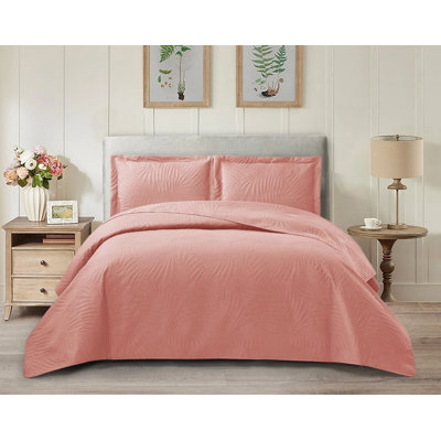 Floral Bedspread with Pillow Shams Included