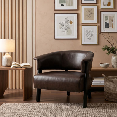 Fauteuil d'appoint moderne à oreilles avec coussin en mousse