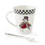 Black & White Mug and Spoon Set