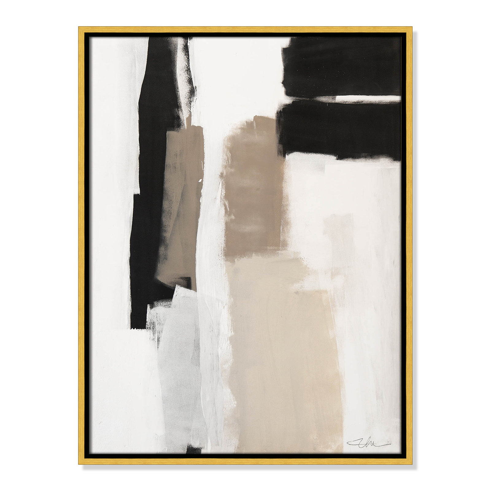 Giverny Earth Scapes II by  Print, Gold Floater Framed, No Mat, 25.5" H x 19.5" W x 2" D