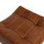 Repose-pieds en cuir Casa, Sienne antique