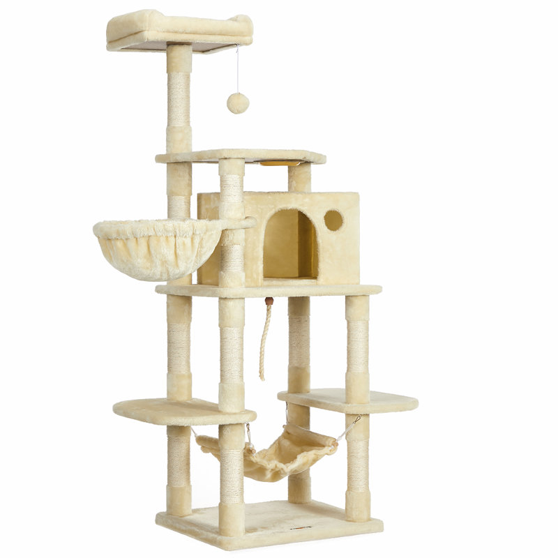 Barking 164cm H Cat Tree, Beige