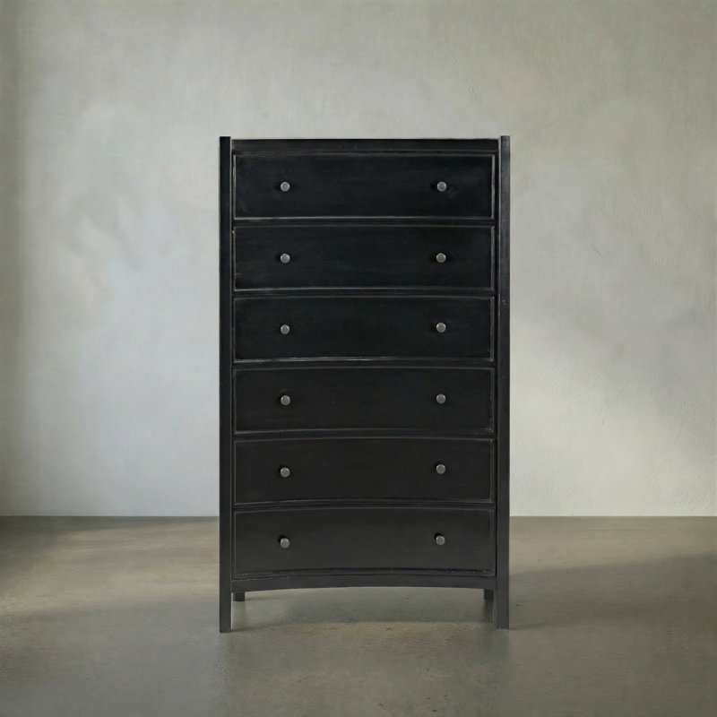 Hampton 6 - Drawer Dresser, Hand Rubbed Black