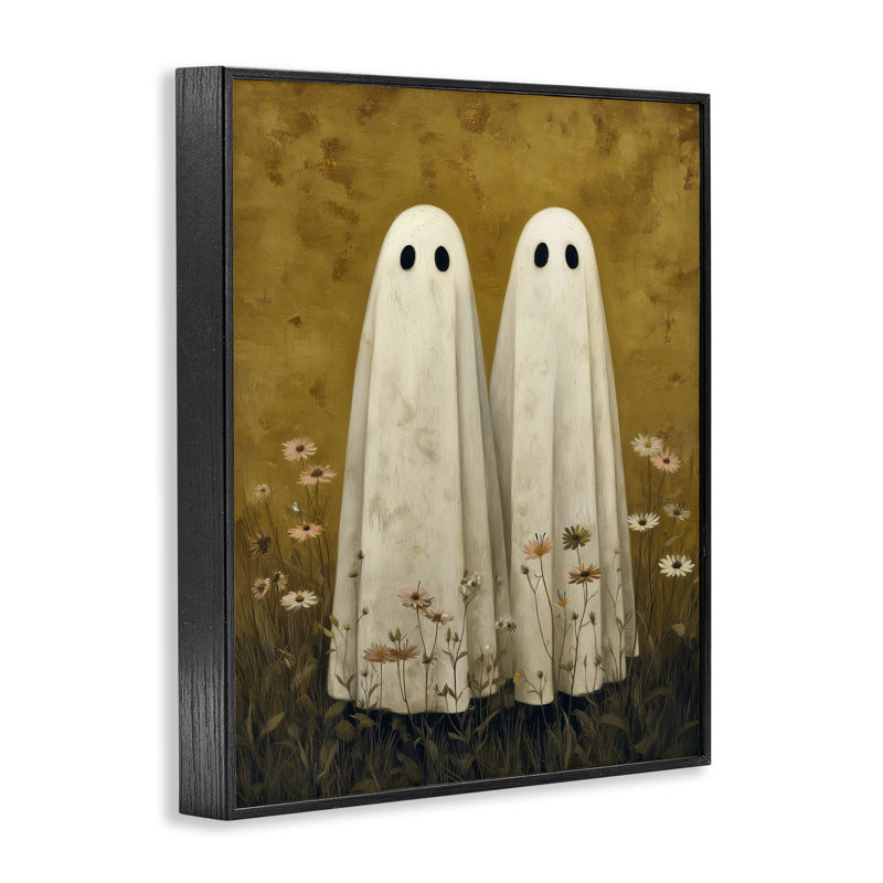 «Old World Ghost Couple», estampe numérique, design par Arlington Prints, H 14 po x l 11 po, Giclée encadrée noir minuit