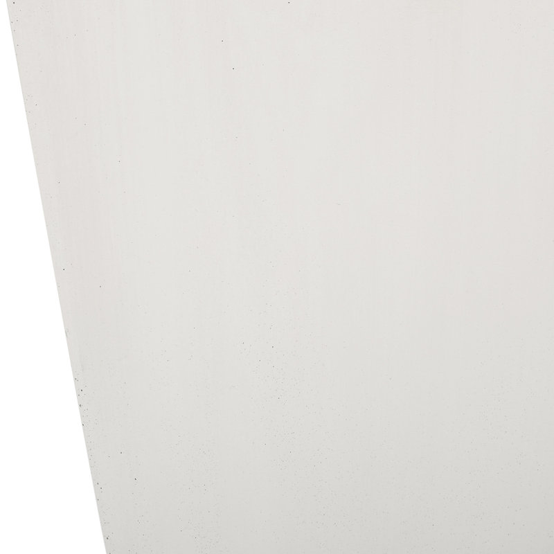 Matte White 13" Cast Stone Outdoor Planter - Enhance Appeal Of Your Backyard Planter, Tapered Design For A Contemporary Garden