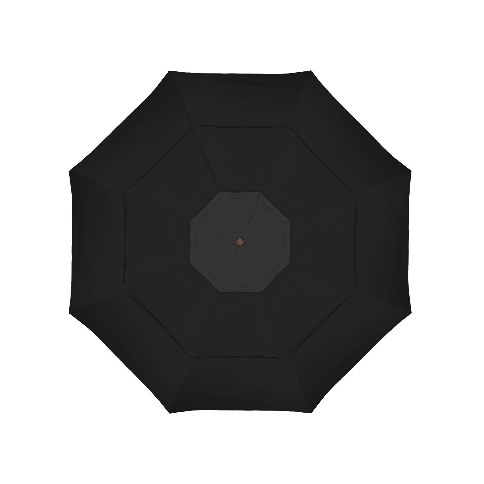 Broadmeade 132'' Sunbrella® Outdoor Umbrella, Canvas Black Sunbrella® Canvas, Hammertone Gray