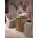 Signature Designs Trunk Segment Round Dining Table with Glass Top