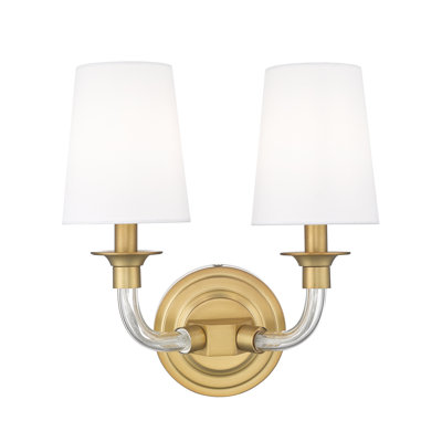 Ain 2 Light Wall Sconce in Brushed Nickel