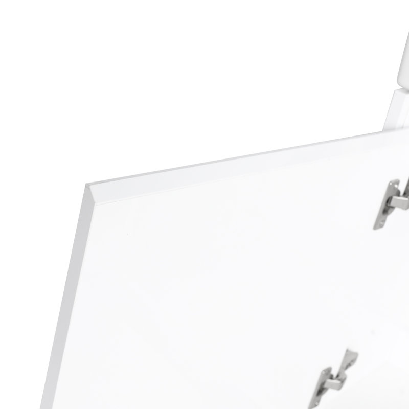 Meuble-lavabo mural compact avec lavabo en céramique, blanc brillant, design moderne