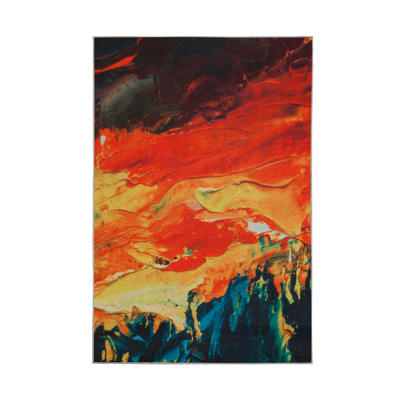 Premium Hall Carpet, 3D Digital Printed, 39.4 x 59.1 Inches | 100% Polyester, Antibacterial, Non-Slip Underside | Pile Height: 0.04 Inches, Machine Washable, Ideal for Living Room & Entryway Decor