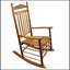 Chaise berçante d'extérieur en bois massif Caycee