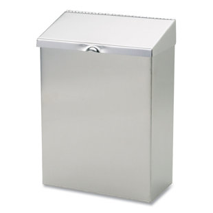 Wall Mount Convertible Sanitary Napkin Receptacle, Stainless Steel