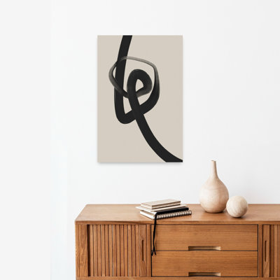 Ebbing Flow Abstract Contemporary Elegant Wall Art Print 1 Piece Wrapped Canvas Wall Art