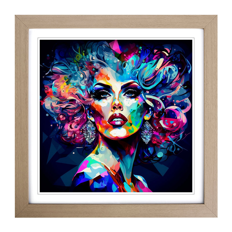 Single Picture Frame Print on Wood, Oak