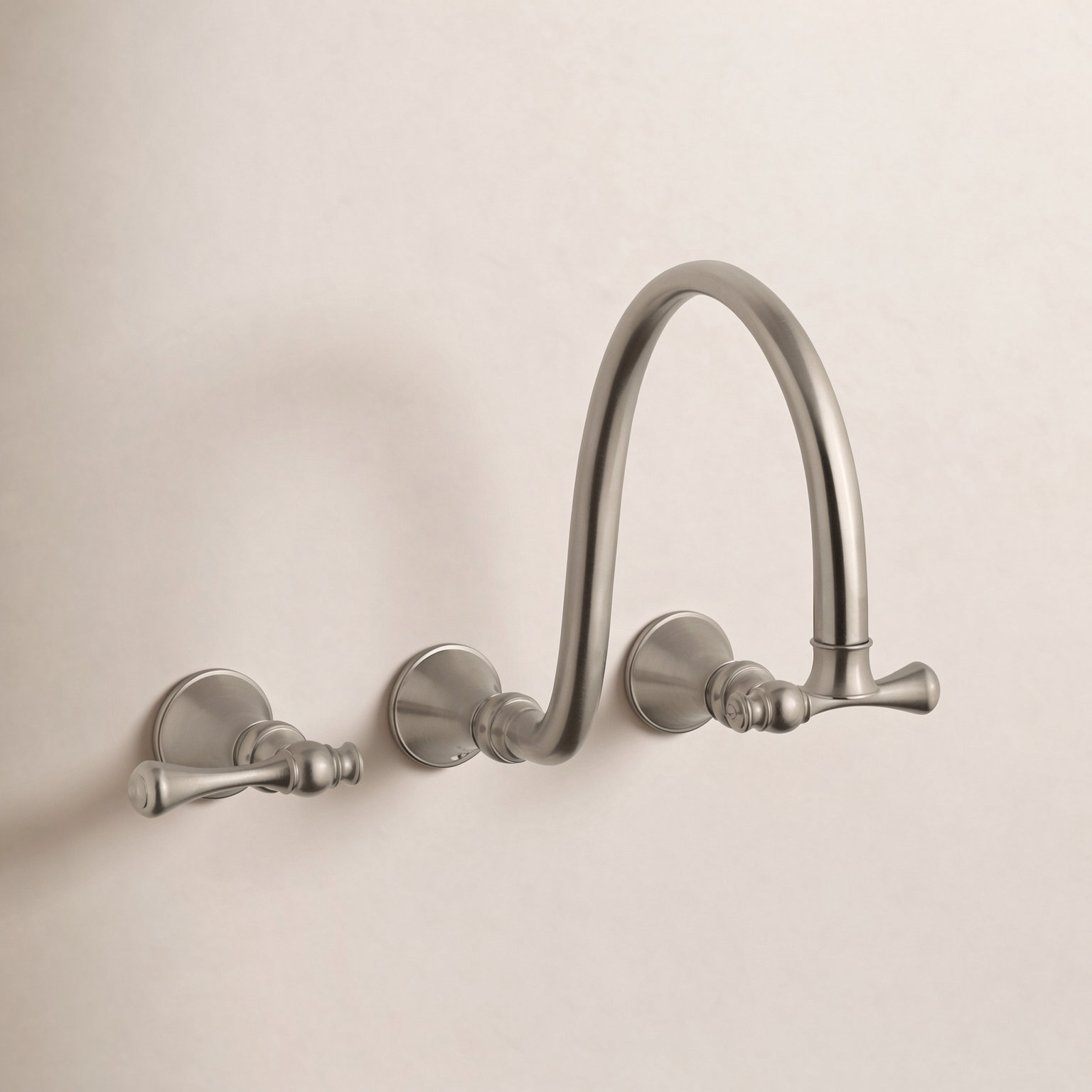 Revival Double-Handle Wall Tub Spout Trim, Vibrant Brushed Bronze