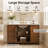 Abramowitz 48" Brown Freestanding Single Sink Bathroom Vanity With Engineered Stone Top-539622786