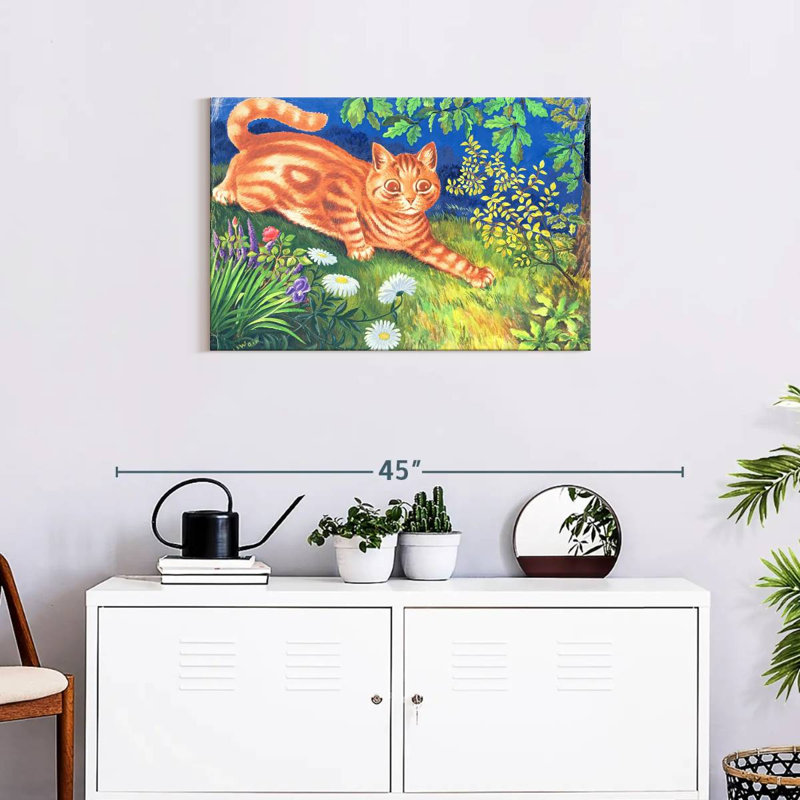 Cat Stalking, 20" H x 30" W