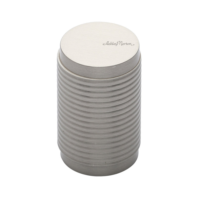 Reeded Stick Cabinet Knob, Satin Nickel