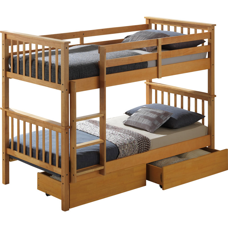 Fincham Single (3') Standard Bunk Bed, Beech