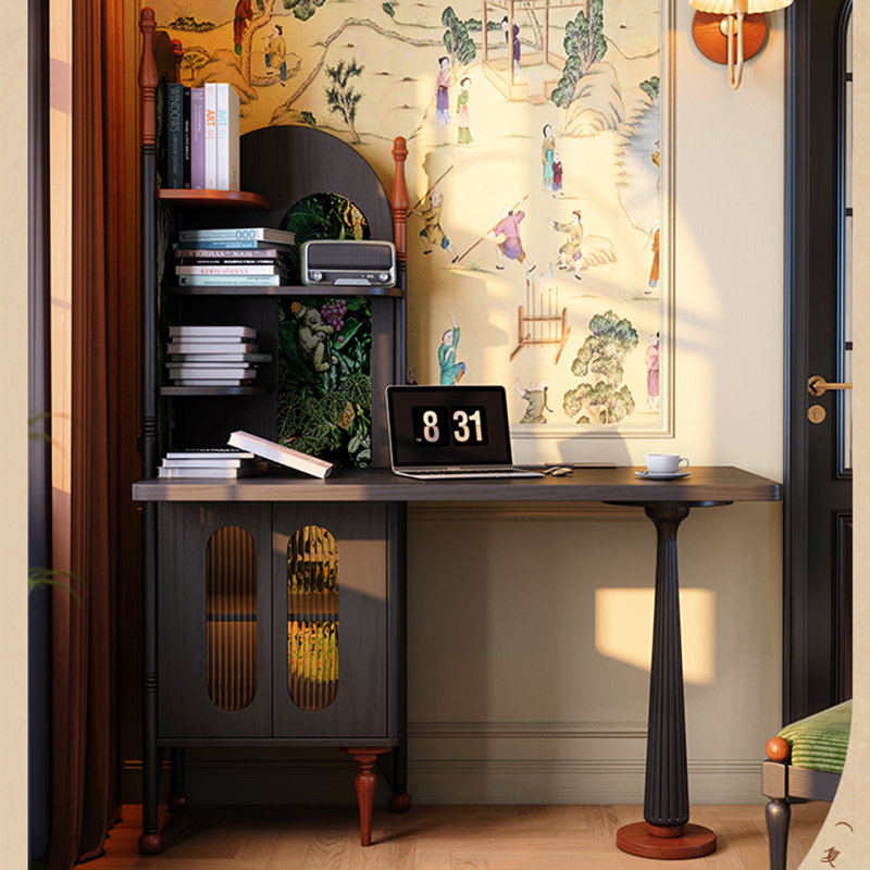 Bureau en coin 56,30 po, H 66,93 po x l 56,3 po x P 20,08 po