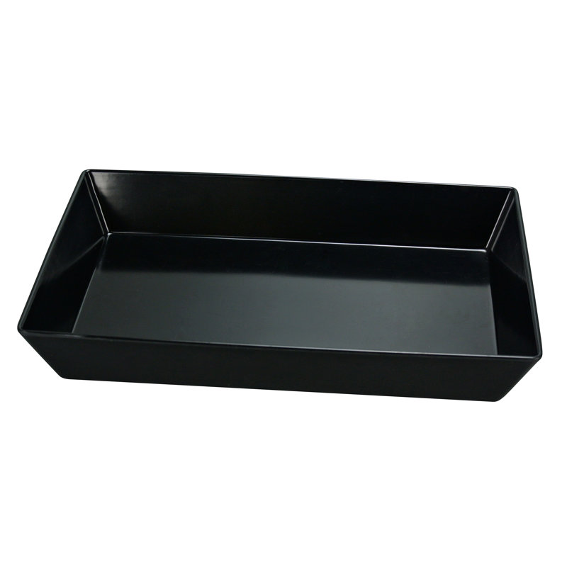 Yanco Rome Melamine Platter, Black