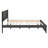 Luling Wood Finish Panel Platform Bed - Solid Panel Headboard, Walnut, Queen-104468977