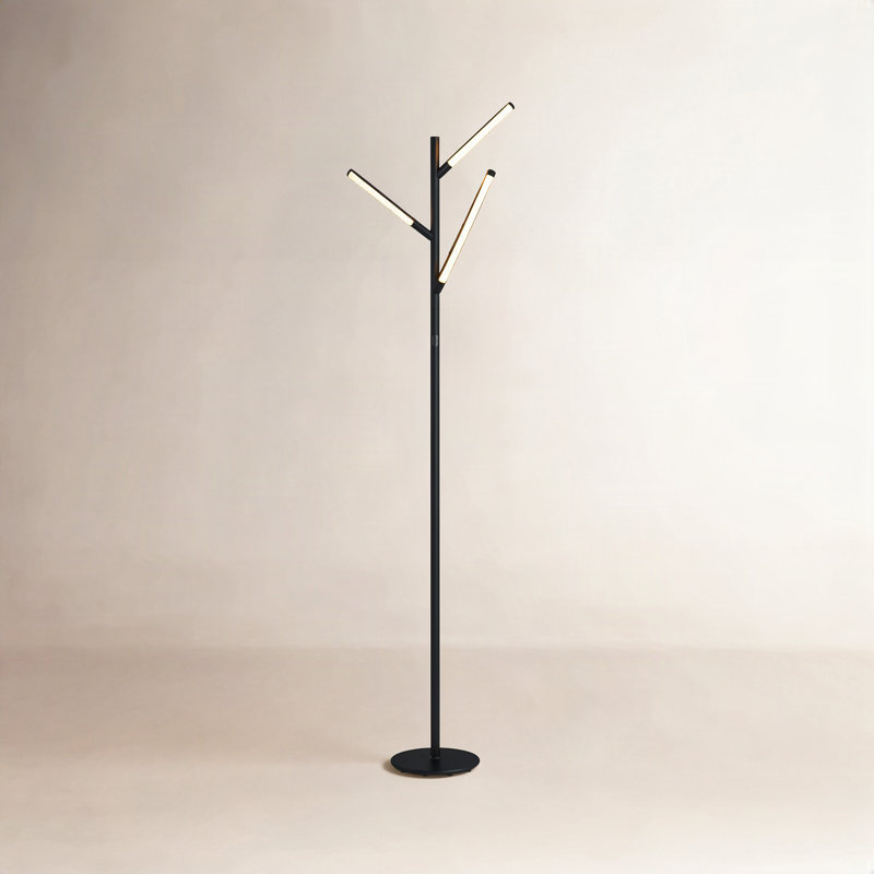 Rivera 74.5'' Tree Floor Lamp, Black