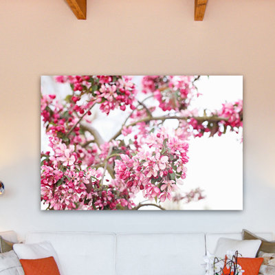 Spring In Pink by Sylvia Cook - Wrapped Canvas Print