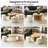 Coffee Table With 4seat Storage, Mid-century Modern Coffee Tables With 4 Chenille Ottomans , Center Table