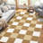 Washable Rug Non Slip Modern Checkered Plaid Hallway Living Room Rug with Rubber Backing Carpet for Kitchen Laundry Entryway-761538202-761538210