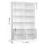 72.8" H x 47.2" W Mid-Century Modern Wood Bookcase with 4 Doors, Double Row Library Storage-651266367