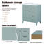 Meuble-lavabo simple vert 30 po avec comptoir en céramique