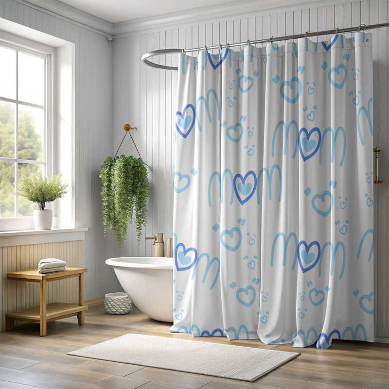 Rideau de douche Serene Mom - Premium 16, H 74 po x l 71 po