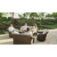 Canapé d'extérieur en osier pour 2 personnes avec coussin beige en PE-1288620324