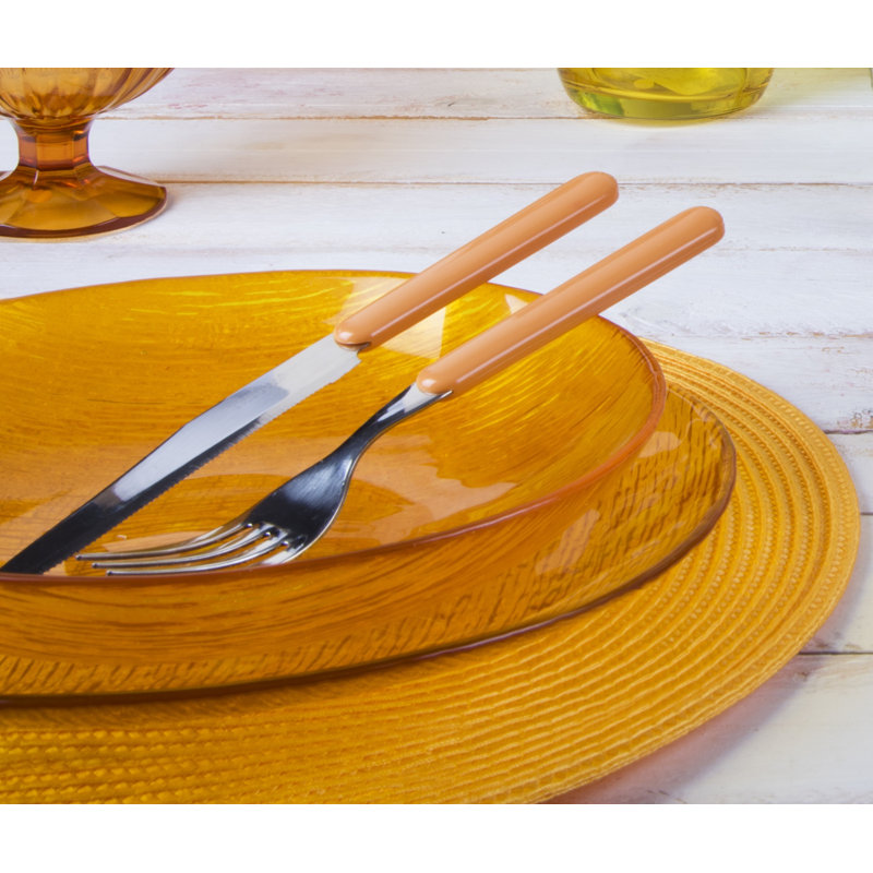 Passione Colore Fashion 24-Piece Cutlery Set, Orange