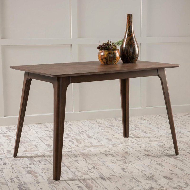 Dining Table Solid Wood Legs, White, Walnut