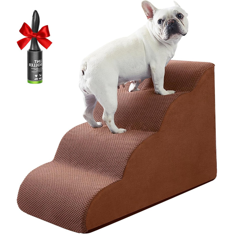 Escalier pour animal 4 marches Emyri, Brun