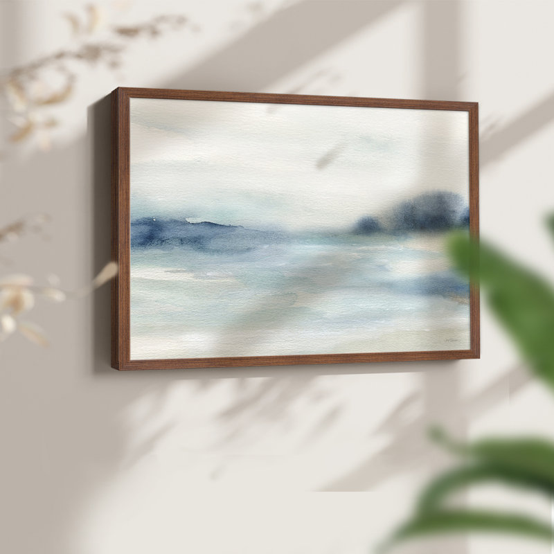 «Simply Soft Morning» - Reproduction encadrée - Restickable, Noyer, H 11 po x l 14 po