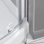 Ensemble de douche en coin en nickel satiné avec porte coulissante transparente et base de douche Breez L 40 po x l 40 po x H 77 po (murs non inclus)-52937053-117411395