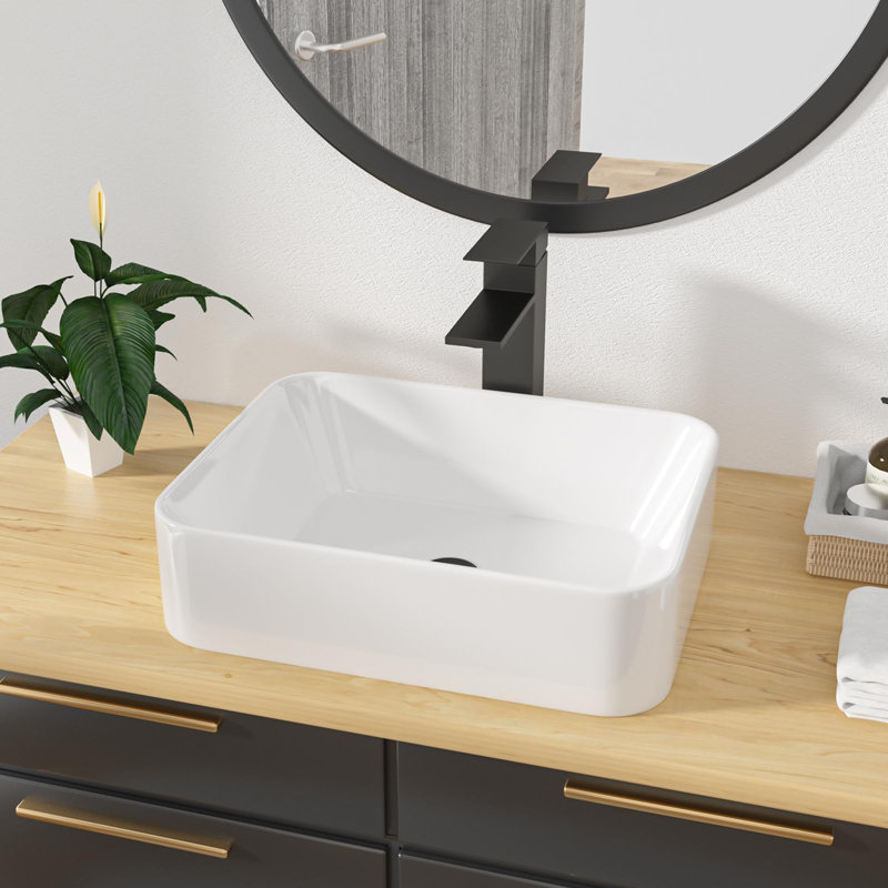 Lavabo vasque de salle de bain rectangulaire China, Naturel