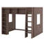 Wooden Loft Bed With Storage Shelves-376085801
