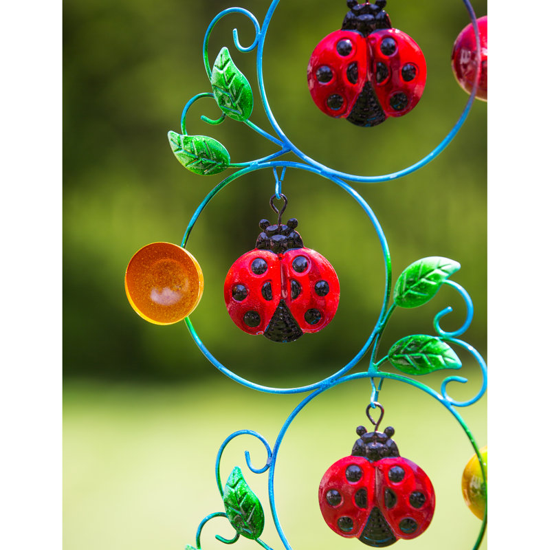 Hattye 35"H 6-Tiered Lady Bug Orbit Wind Twirler