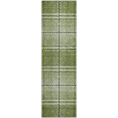 Premium Machine Washable Prisco Green Rug