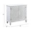 Console Milauni 36 avec finition blanc antique et tablette