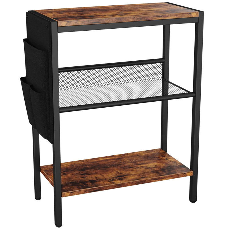 Alket Side Table with Storage, Brown