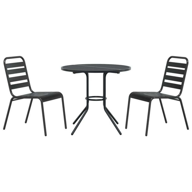 Fenot 2 - Person Steel Patio Dining Set Circular Table