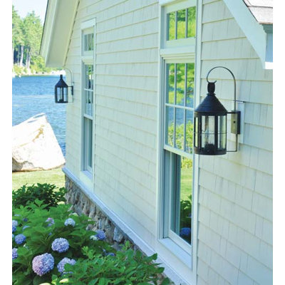 Heal Medium Cone Top Wall With Top Scroll Dark Brass Medium Base Socket With Chimney Clear Seedy Glass