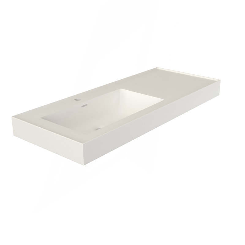 Basin 47 Inch Bathroom Solid surface , Matte White Color