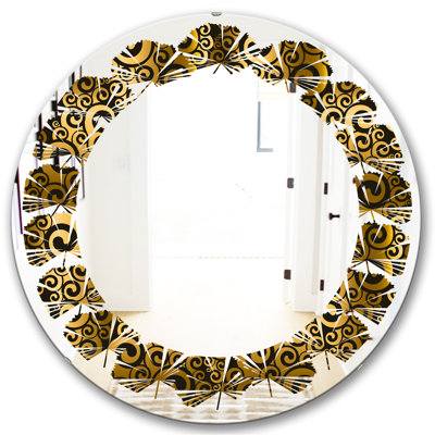 Leaves Swirl I Traditional Wall Mirror